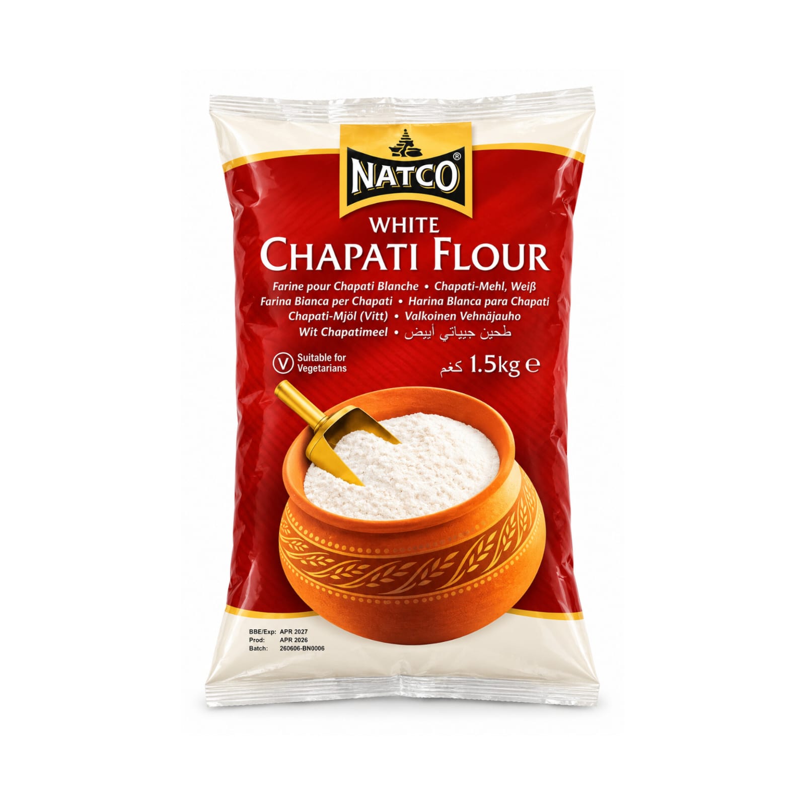Natco Chapati Flour White 1.50kg X 6