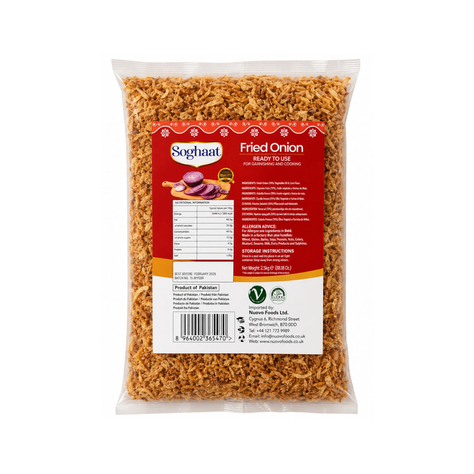 Soghat Fried Onion 4 x 2.5kg