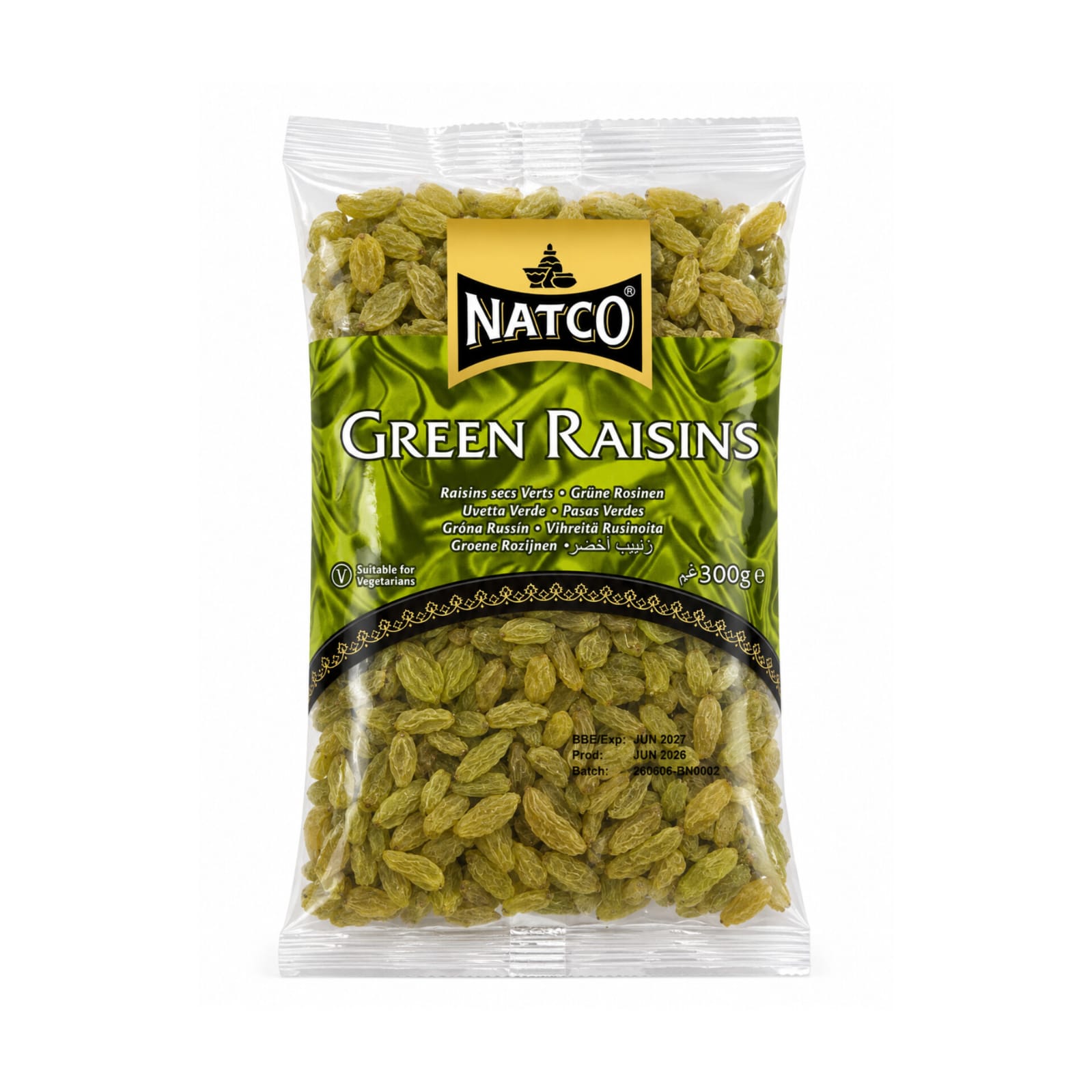Natco Green Raisins 300g X 20