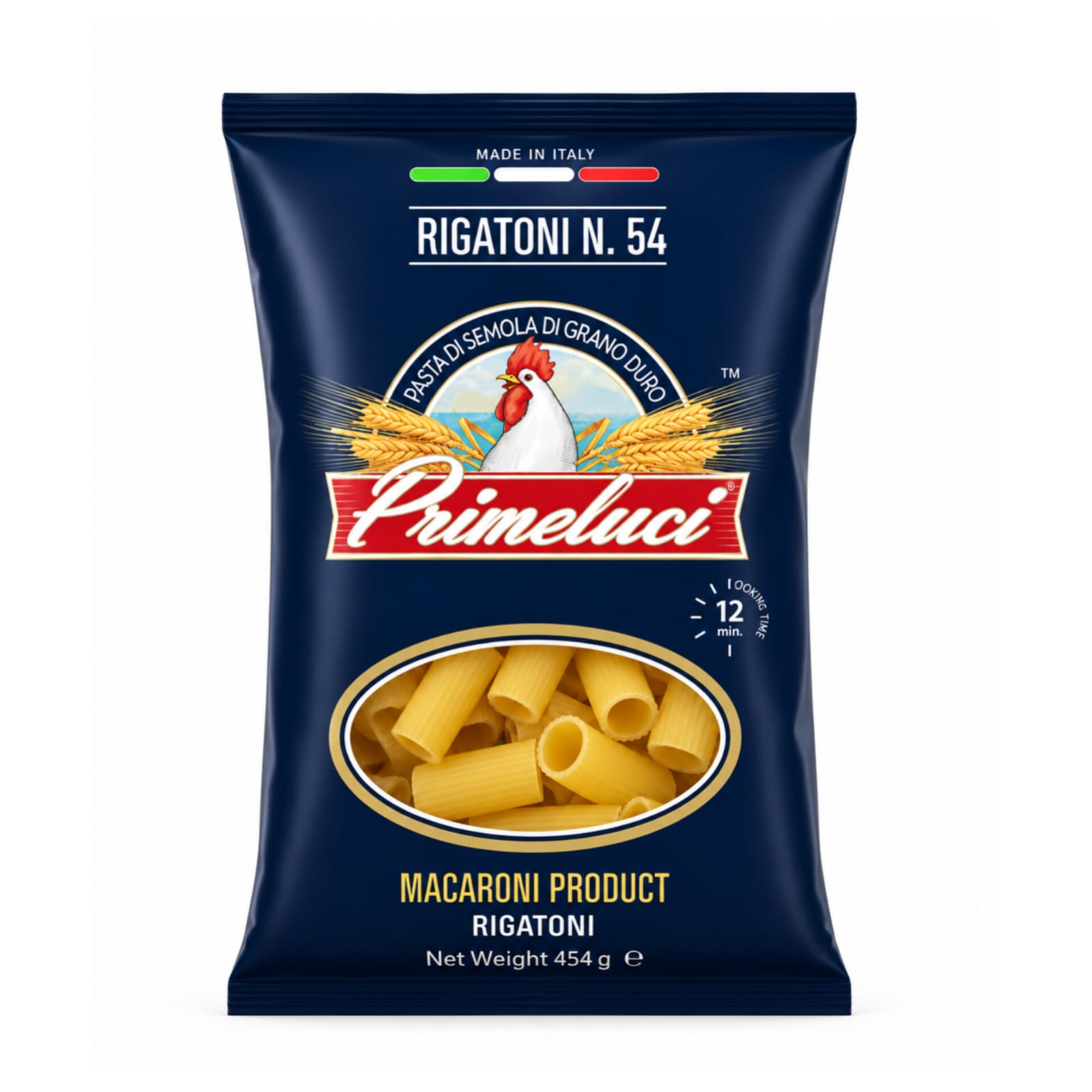 Primeluci Macaroni No54 Rigatoni 454g x 20