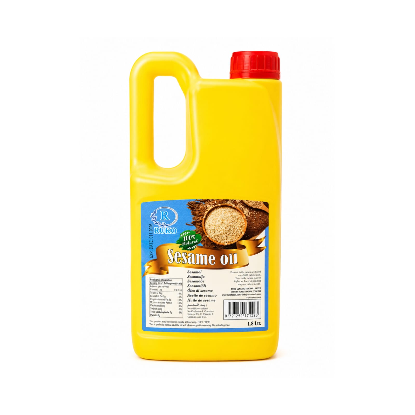 Ruko Sesame Oil 1.8 L x 6